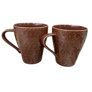 Starbucks Design House Stockholm Brown Coffee Bean Mug Set 2008 12oz Textured